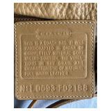 Coach Tan Leather Handbag with Strap and Zipper Pocket
