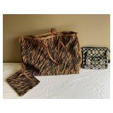 Coach Crossbody Bag with Matching Tote and Pouch