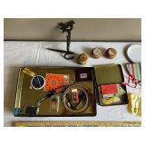 Vintage Craft and Sewing Lot with Tins and Decorative Items