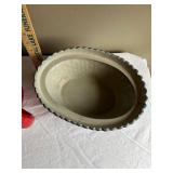 Ceramic Pitcher, Red Jug, and Blue Patterned Bowl Set