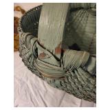 Set of 2 Handcrafted Woven Baskets - Green and Yellow Rope