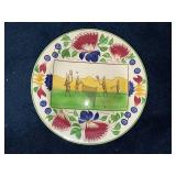 Antique C 1900 ~ Stick Spatter Rabbitware Rabbit Plate - Badmitten
