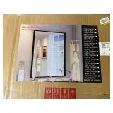 24 X 32 Black Metal Framed Mirror