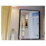 24 X 32 Black Metal Framed Mirror