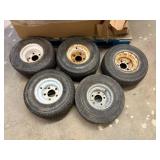 5x Used Trailer Tires