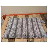 STRIPED BATHMAT 24” x 36” (GRAY)