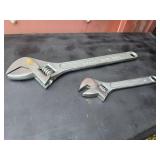 2ft and 15" Adjustable Wrenches