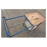 Table Saw stand with roller attachment.