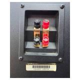 2 Polk Audio RT600i floor standing tower speakers and 1 Polk Audio CS400i center channel speaker.