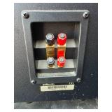 2 Polk Audio RT600i floor standing tower speakers and 1 Polk Audio CS400i center channel speaker.