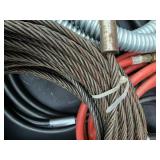 Tubing, 25ft Extension Cord, chain and 3/8" steel cable