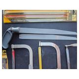 Assorted hack saws and knifes