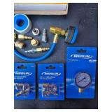 Assorted air fittings and hoses