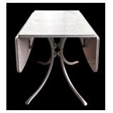 P - Vintage Drop Leaf Table with Metal Legs and Formica Top