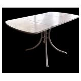 P - Vintage Drop Leaf Table with Metal Legs and Formica Top