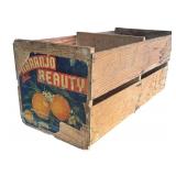 P - Pair of Vintage Wooden Crates Narango Beauty and Wisconsin Cranberries