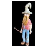 P - Set of 4 Hand Carved Wooden Folk Art Figurines by Pobbies Crafty Crafts