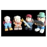 P - Set of 4 Pobbies Crafty Craft Hand-Carved Figurines