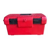 P - Toolbox with Assorted Acrylic Craft Paints by Americana, Folk Art, Apple Barrel and More