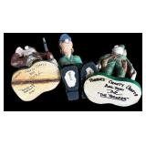 P - Set of 3 Hand Carved Wooden Military Figurines by Pobbies Crafty Crafts