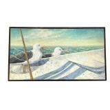 P - Pearl Charlson Original Seagull Painting on Canvas