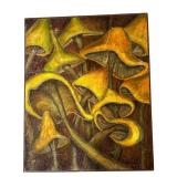 P - Original Mushroom Motif Painting by Pearl Charlson