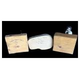 P - Set of 3 Pobbies Crafty Crafts Hand-Carved Western Figurines