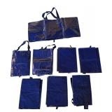 P - Set of 8 Large Blue Tote Bags