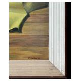 P - Pearl Charlson Signed 1962 Still Life Painting with Jug and Fruit