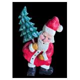 P - Set of 4 Hand-Carved Wooden Santa Figurines by Pobbie Crafty Crafts