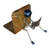 P - Pair of Vintage Brass Figural Bookends