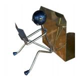 P - Pair of Vintage Brass Figural Bookends