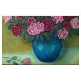 P - Original Floral Still Life Painting by Pearl Charlson