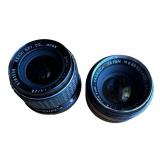 P - Pentax Asahi K1000 Camera with 3 Lenses and Rollei & Toshiba Flashes