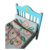 P - Vintage Wooden Doll Bed