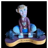 P - Set of 2 Pobbie Crafty Crafts Hand Carved Wooden Sculptures