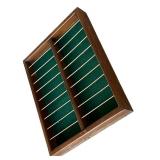 P - Wooden Golf Ball Display Shelf with Green Felt Backing