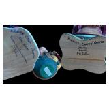 P - Set of 6 Hand-Carved Santa Figurines by Midwest and Pobbies Crafty Crafts