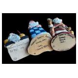 P - Set of 6 Hand-Carved Santa Figurines by Midwest and Pobbies Crafty Crafts