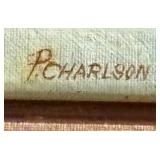 P - Original Old Stone Bridge Painting by Pearl Charlson