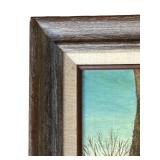 P - Original Old Stone Bridge Painting by Pearl Charlson