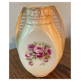 P - Set of 3 Vintage Vases Ceramic and Glass