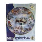 P - Set of 2 Puzzles: Sealed Dowdle Chicago 1000-Piece and Springbok Winter 500-Piece
