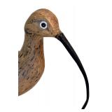 LR - Pair of Vintage Wooden Bird Sculptures with Natural Wood Bases