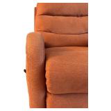 LR - Orange Swivel Upholstered Recliner Chair