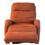 LR - Orange Swivel Upholstered Recliner Chair