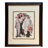 LR - Framed Norman Rockwell Barbershop Quartet Print