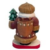 LR - Set of 4 Pobbles Crafty Crafts Hand Carved Santa Figurines