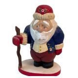 LR - Set of 4 Pobbles Crafty Crafts Hand Carved Santa Figurines