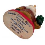 LR - Set of 4 Pobbles Crafty Crafts Hand Carved Santa Figurines